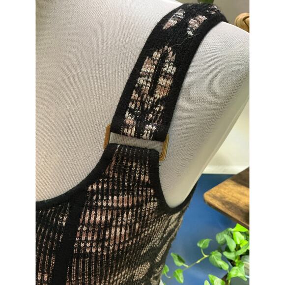 Anthropologie Crop Tank - Black, Mauve & Cream - Picture 2 of 4